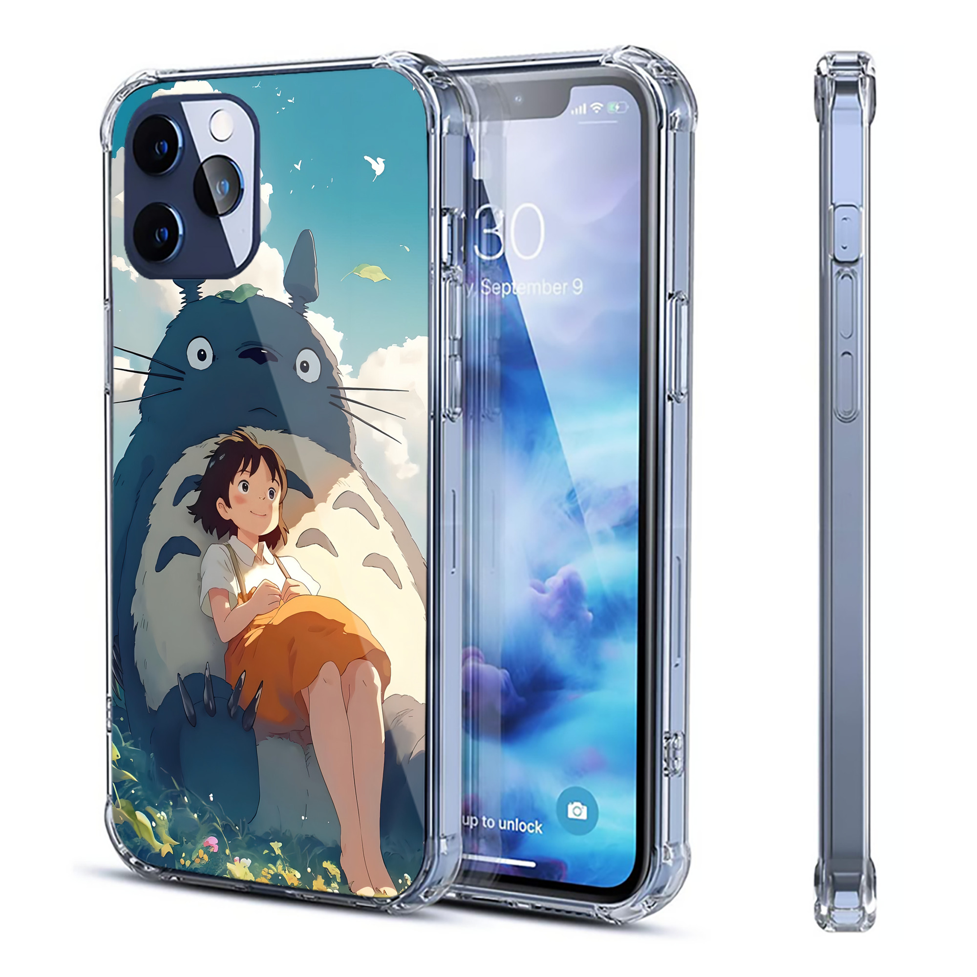 （画像用） となりのトトロ 草壁メイ 草壁サツキ My Neighbor Totoro Satsuki Kusakabe Mei Kusakabe 【iPhone 12シリーズ対応】透明スマホケース（クリアソフトケース）